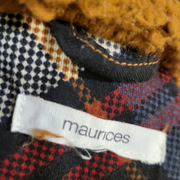 Maurices Burnt Orange Rust Cozy Teddy Sherpa Jacket 5 Snap Closure sz L - Picture 6 of 7